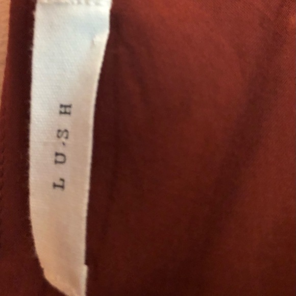 Appleton Rust Red Striped Long Sleeve Wrap Midi Dr - Picture 7 of 7